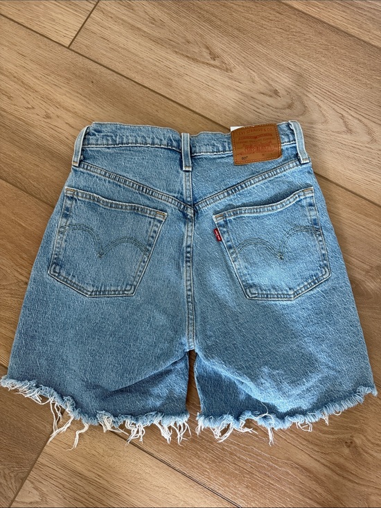 Levi's Pants - Levi's Light Blue Frayed Hem Denim Shorts